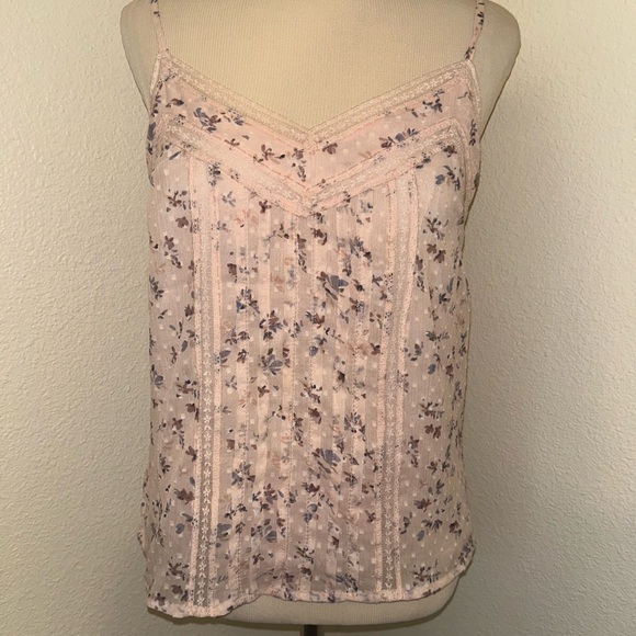 Abercrombie & Fitch Tops - Abercrombie & Fitch Pink Flower Top Tank XS